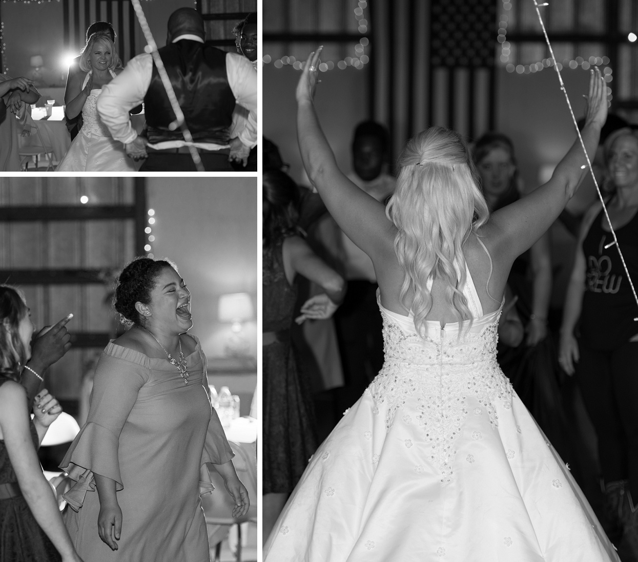 Black and white dance floor photos wedding