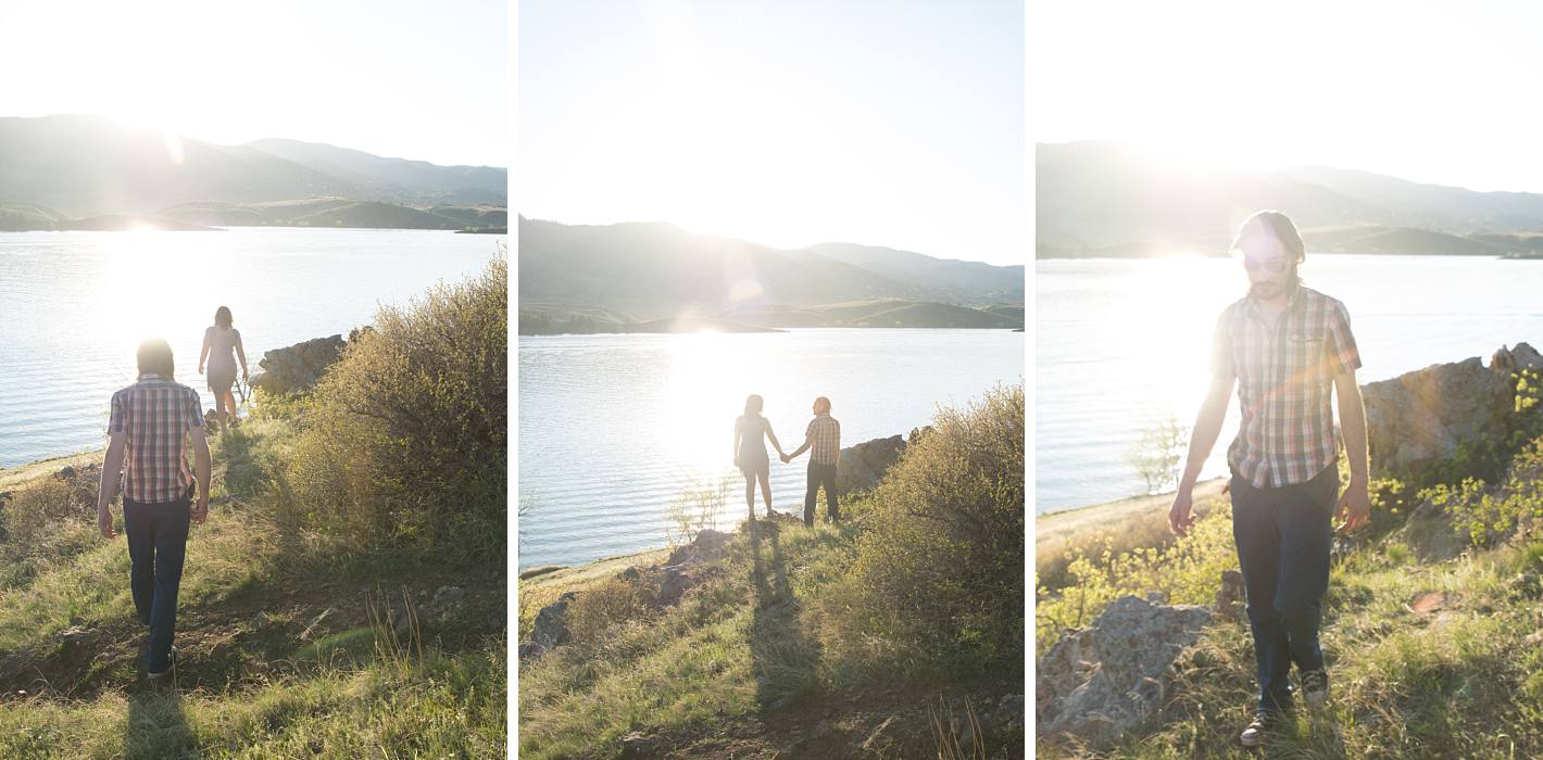 Horsetooth Reservoir couples photography silhouettes
