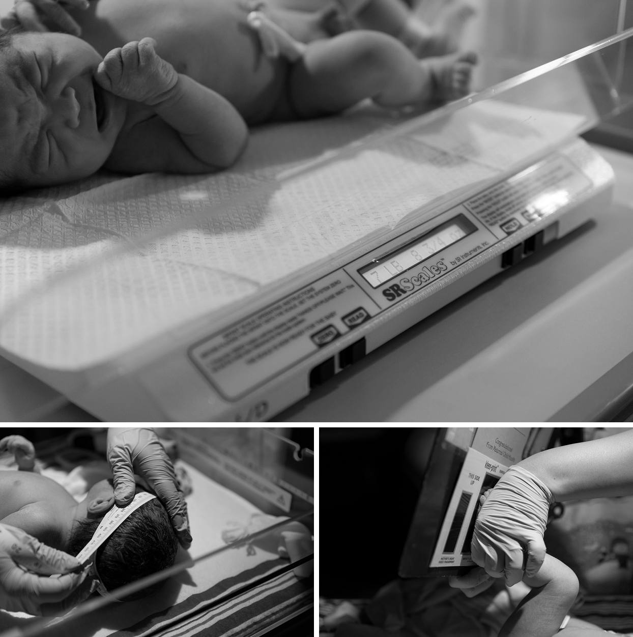 Newborn measurements after birth