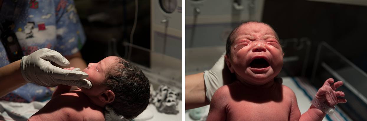 Newborn crying, newborn measurements