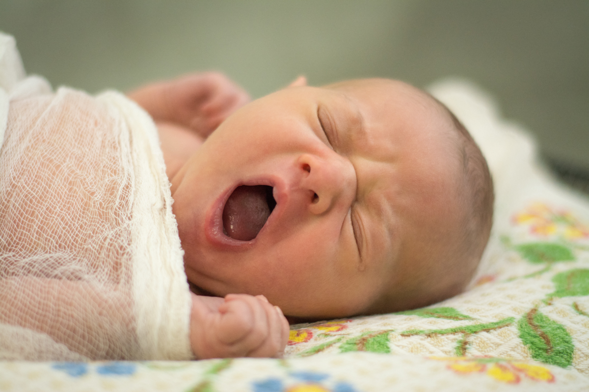 Baby Girl Yawning